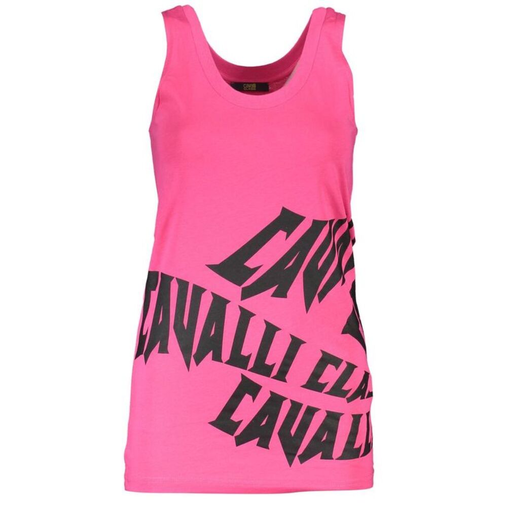 Cavalli Class Rosa Cotton Woman Tank Women's Top